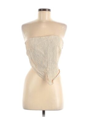 Zara Cream Textured Triangle Bandeau